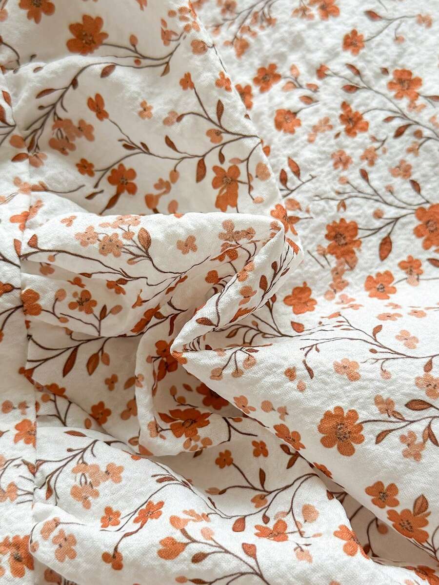 Baby Cherry Print Bow Dress for Elegant Cute All Season Wear