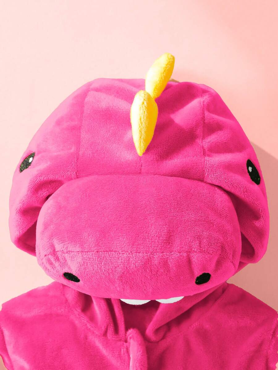 Plush 3D Dinosaur Jumpsuit for Cute Autumn and Winter Daily Wear