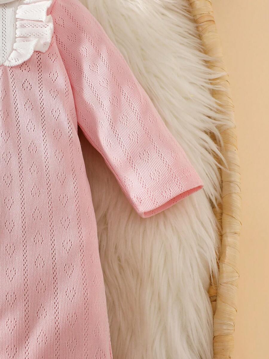 Newborn Baby Girl Pink Hooded Jumpsuit – Sweet & Cozy