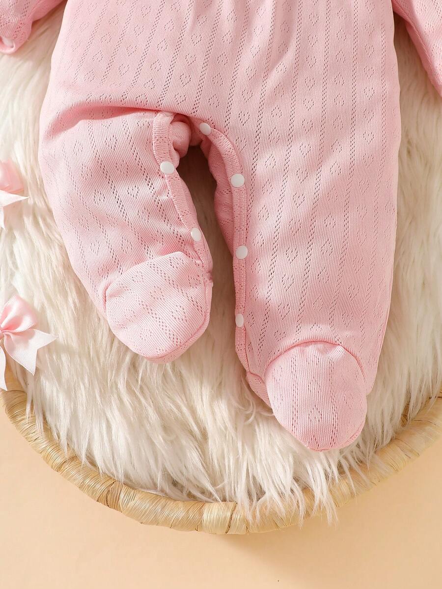 Newborn Baby Girl Pink Hooded Jumpsuit – Sweet & Cozy