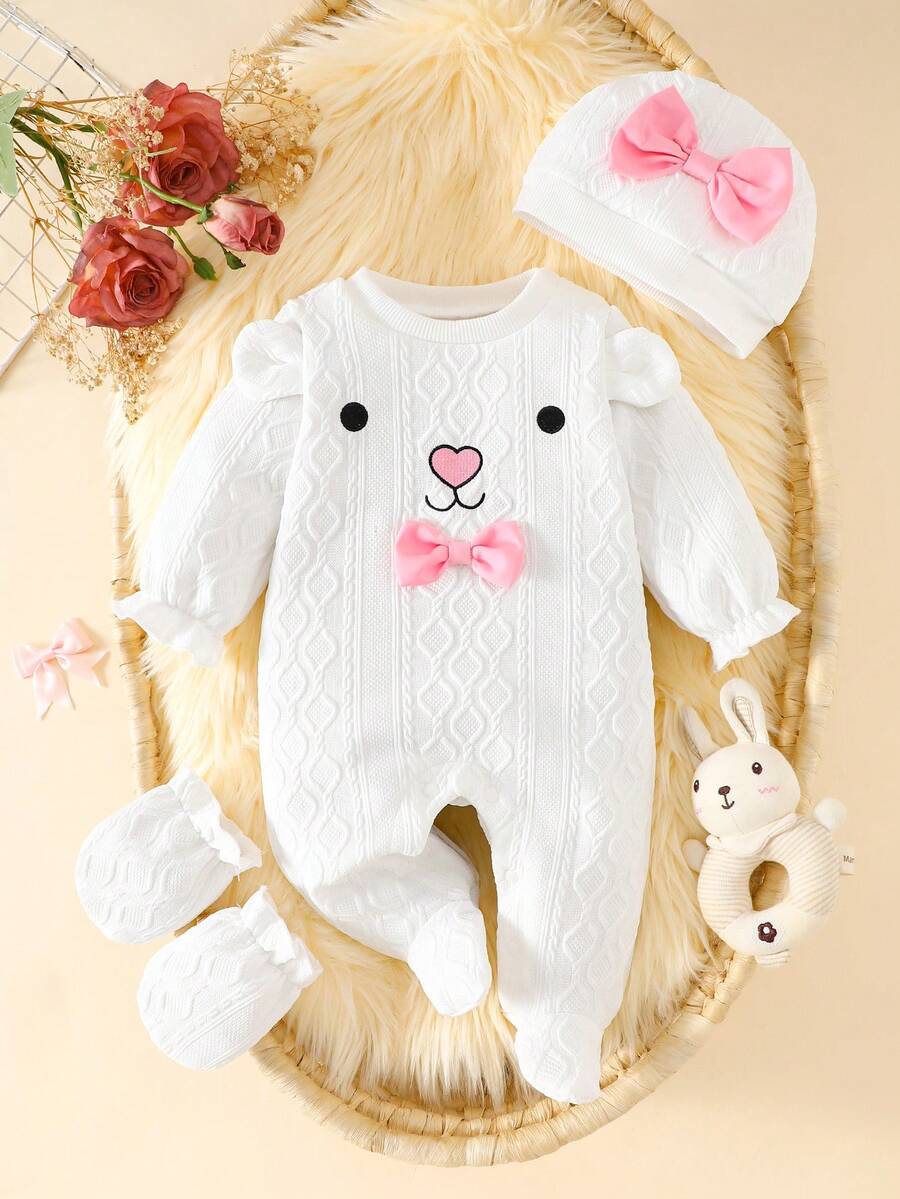 3PCS Baby Bear Outfit Set for Cozy Autumn Daily Wear and Playtime