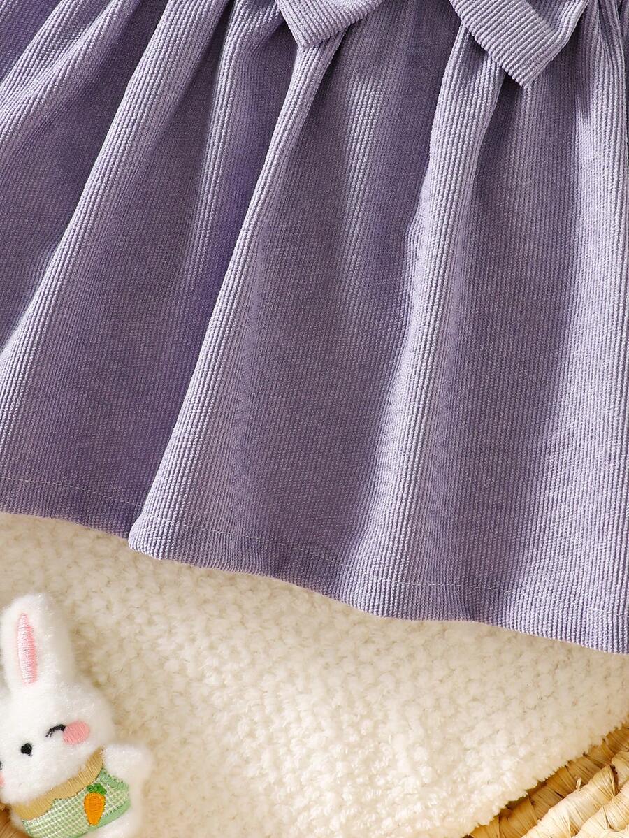 Baby Heart Pattern Dress and Headband Set for Cute All Season Daily Wear