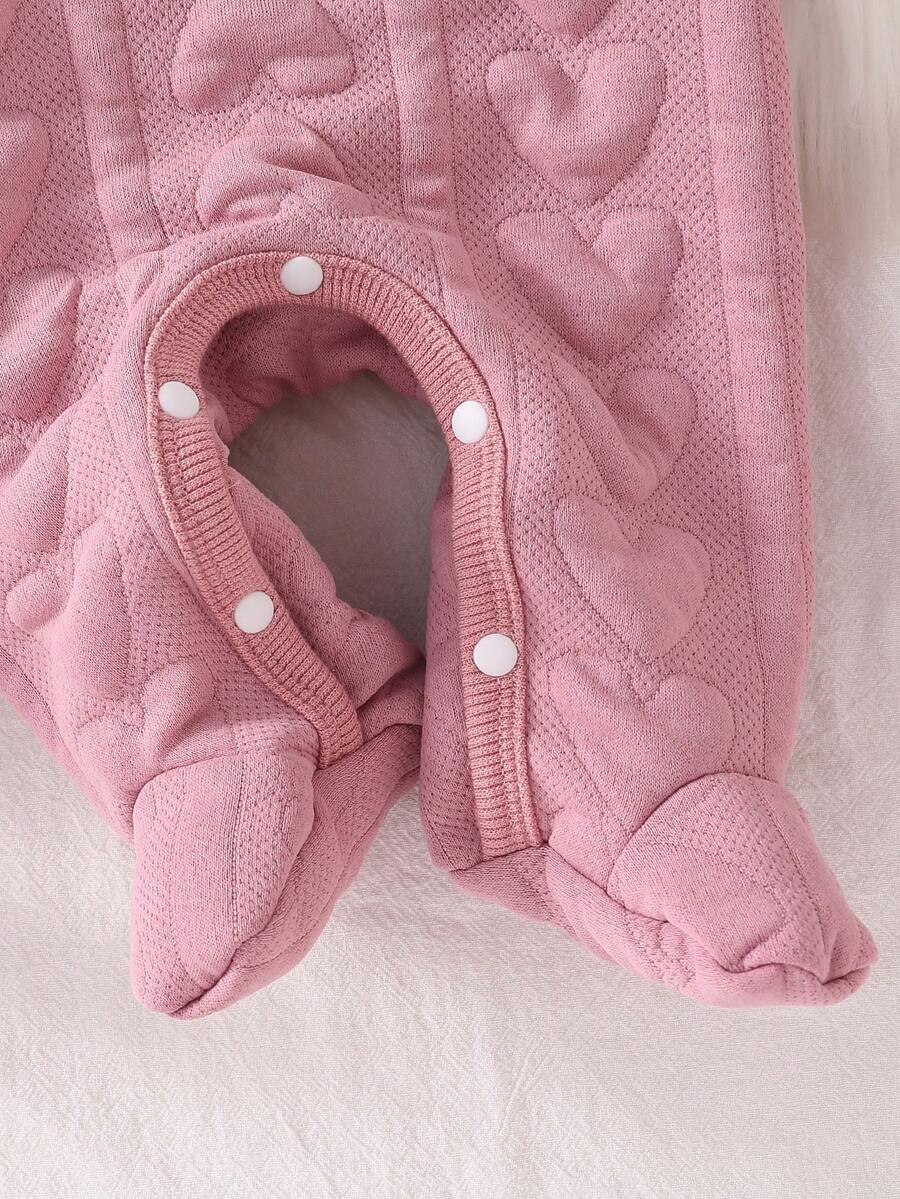 2PCS Newborn Baby Bear Print Long Sleeve Romper & Hat Set – Cozy Winter Outfit