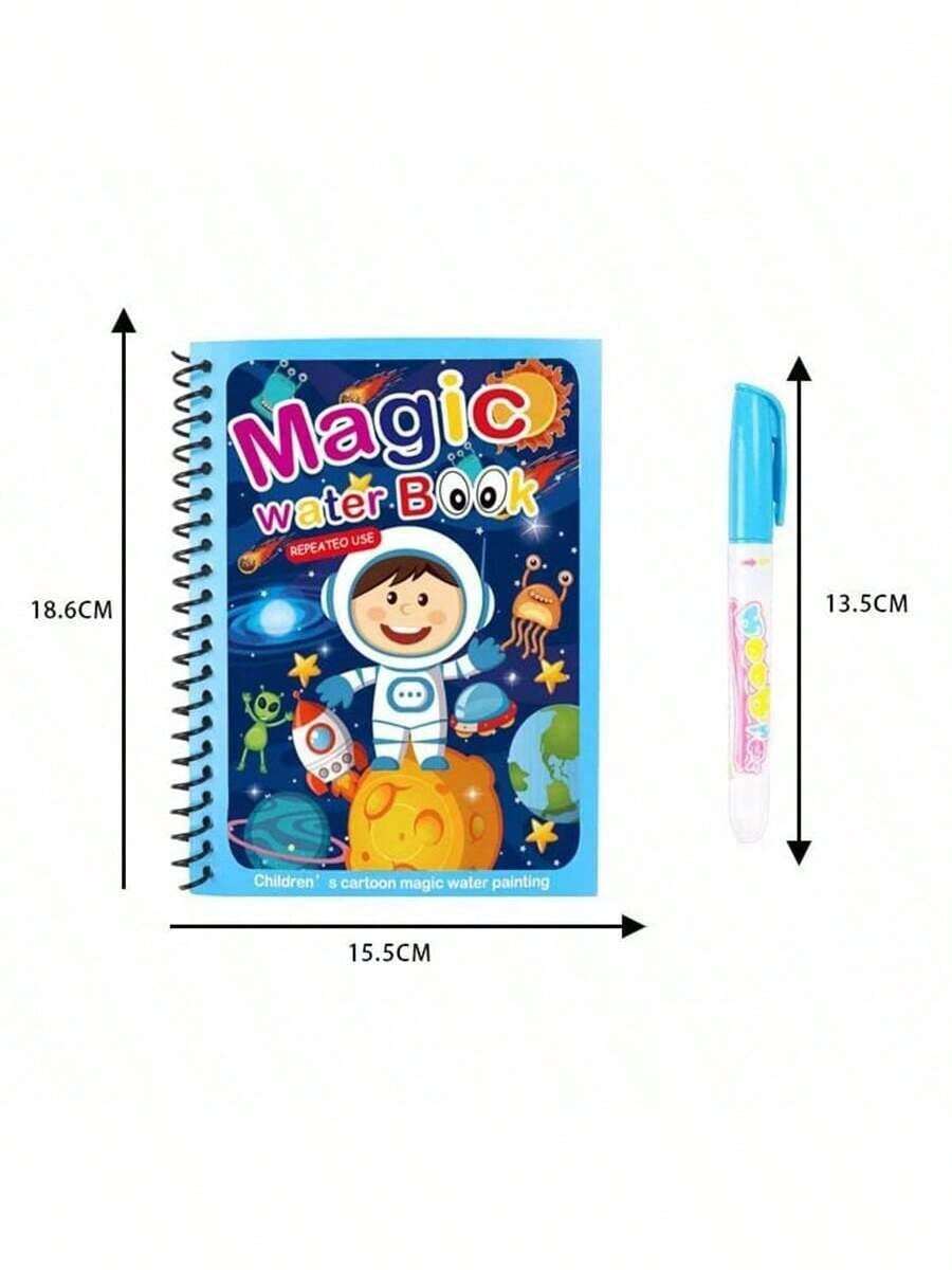 Magic Water Drawing Book Reusable Coloring and Painting Activity Book for Kids