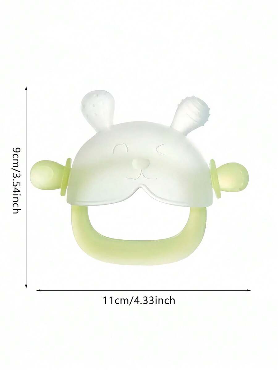 Baby Animal Shaped Silicone Teether Handguard Teething Ring Sensory Toy for Babies 3 Months Plus