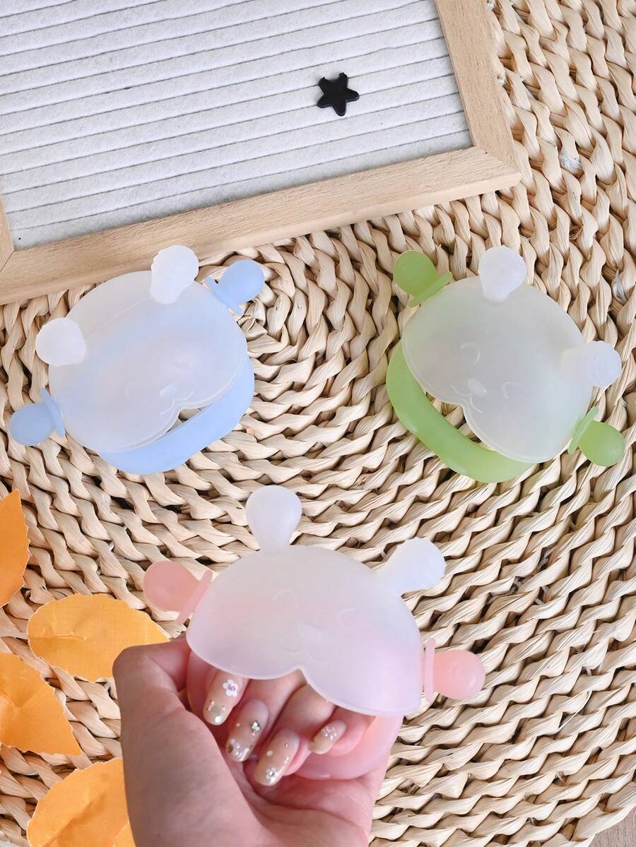 Baby Animal Shaped Silicone Teether Handguard Teething Ring Sensory Toy for Babies 3 Months Plus