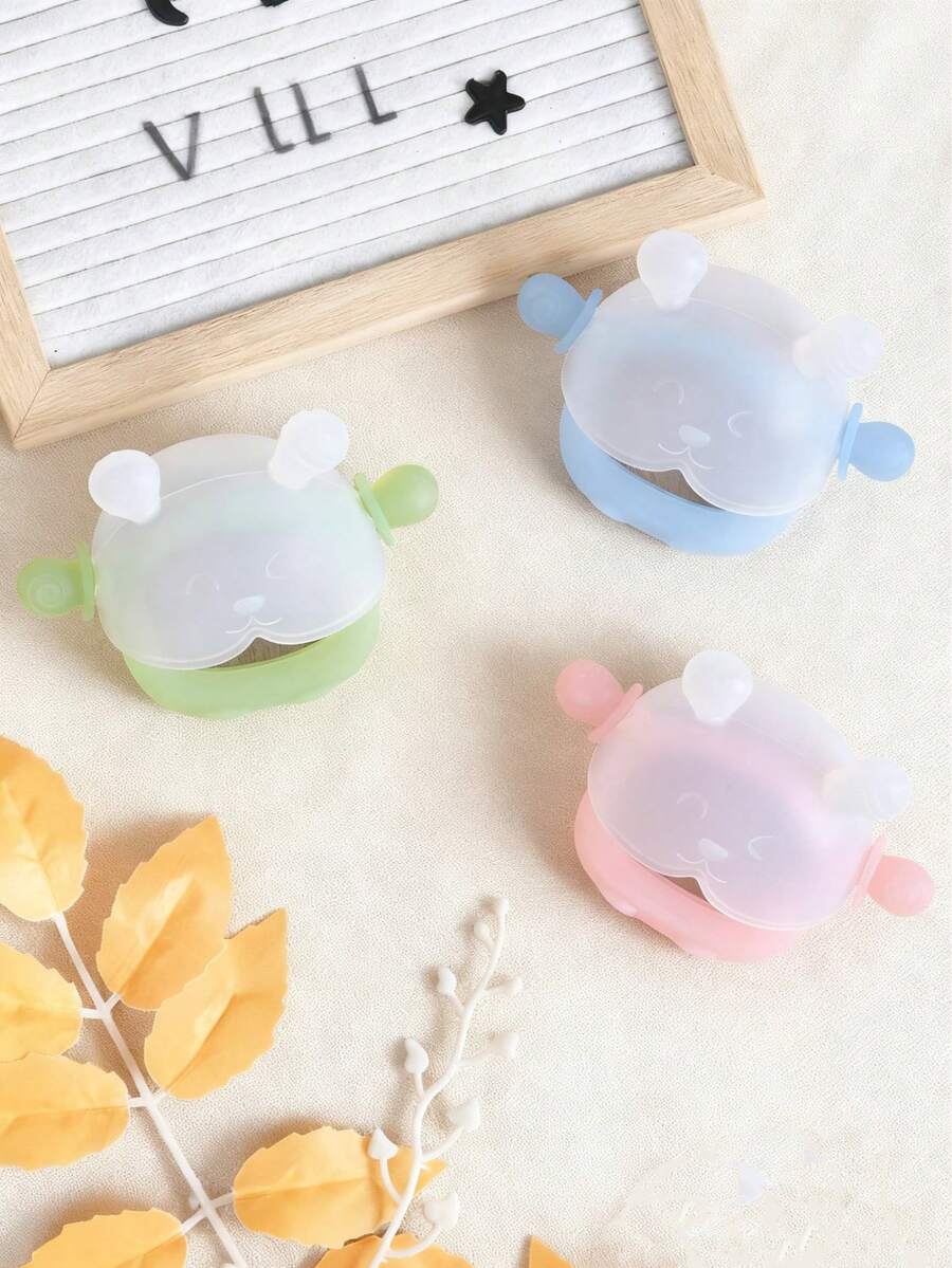 Baby Animal Shaped Silicone Teether Handguard Teething Ring Sensory Toy for Babies 3 Months Plus
