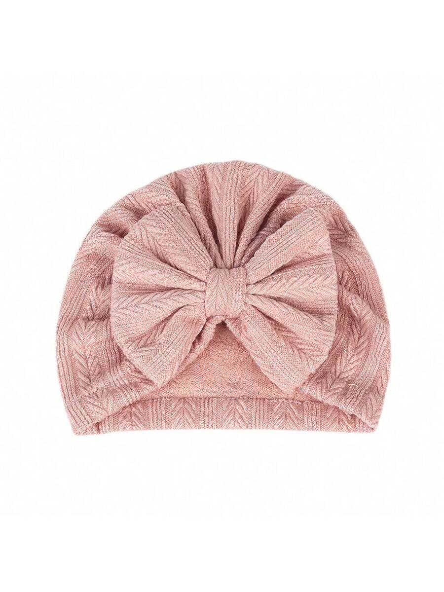 12Pack Big Bow Cotton and Linen Baby Hat Set for Cute Daily Wear