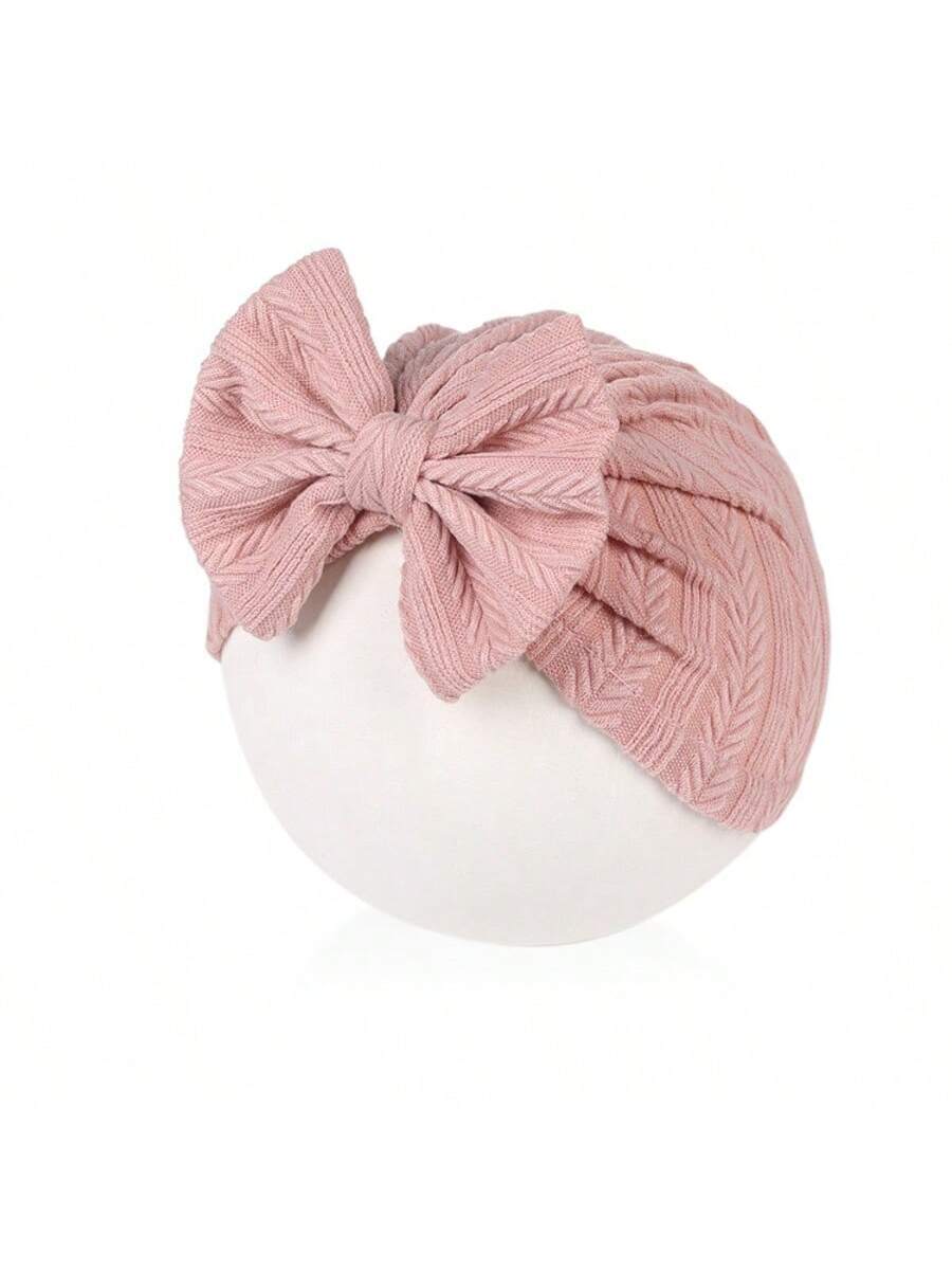 12Pack Big Bow Cotton and Linen Baby Hat Set for Cute Daily Wear