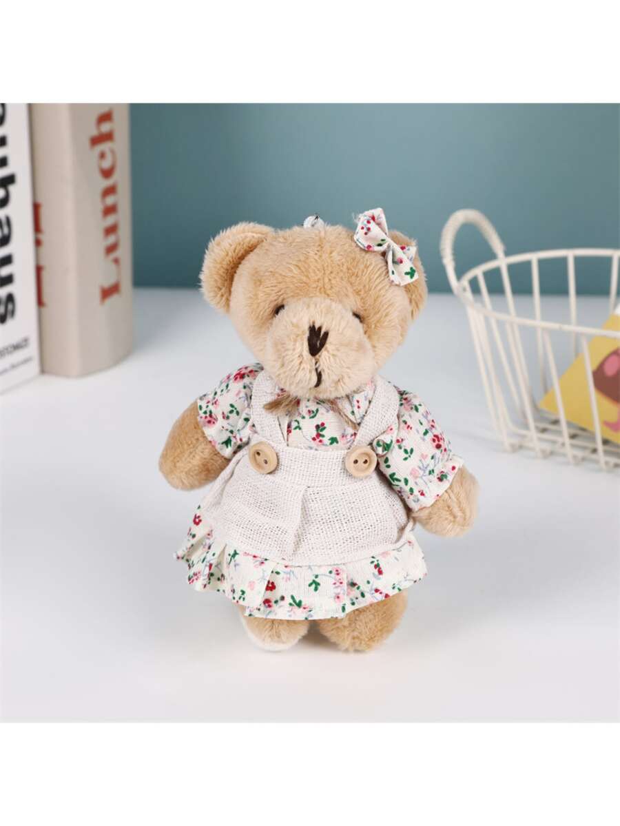 Teddy Bear Plush Pendant Soft Stuffed Animal Couple Style Decoration Gift