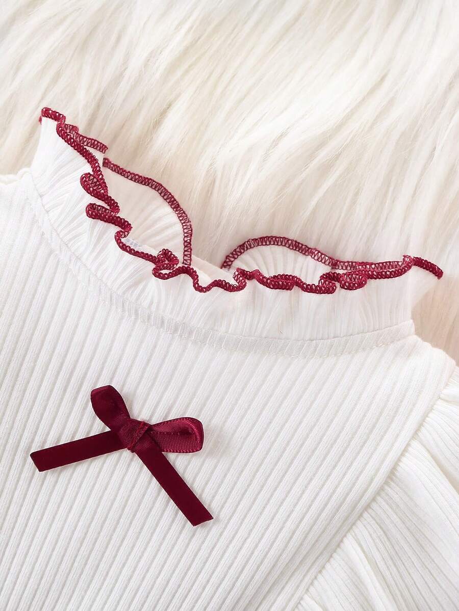 Baby Heart Pattern Dress and Headband Set for Cute All Season Daily Wear