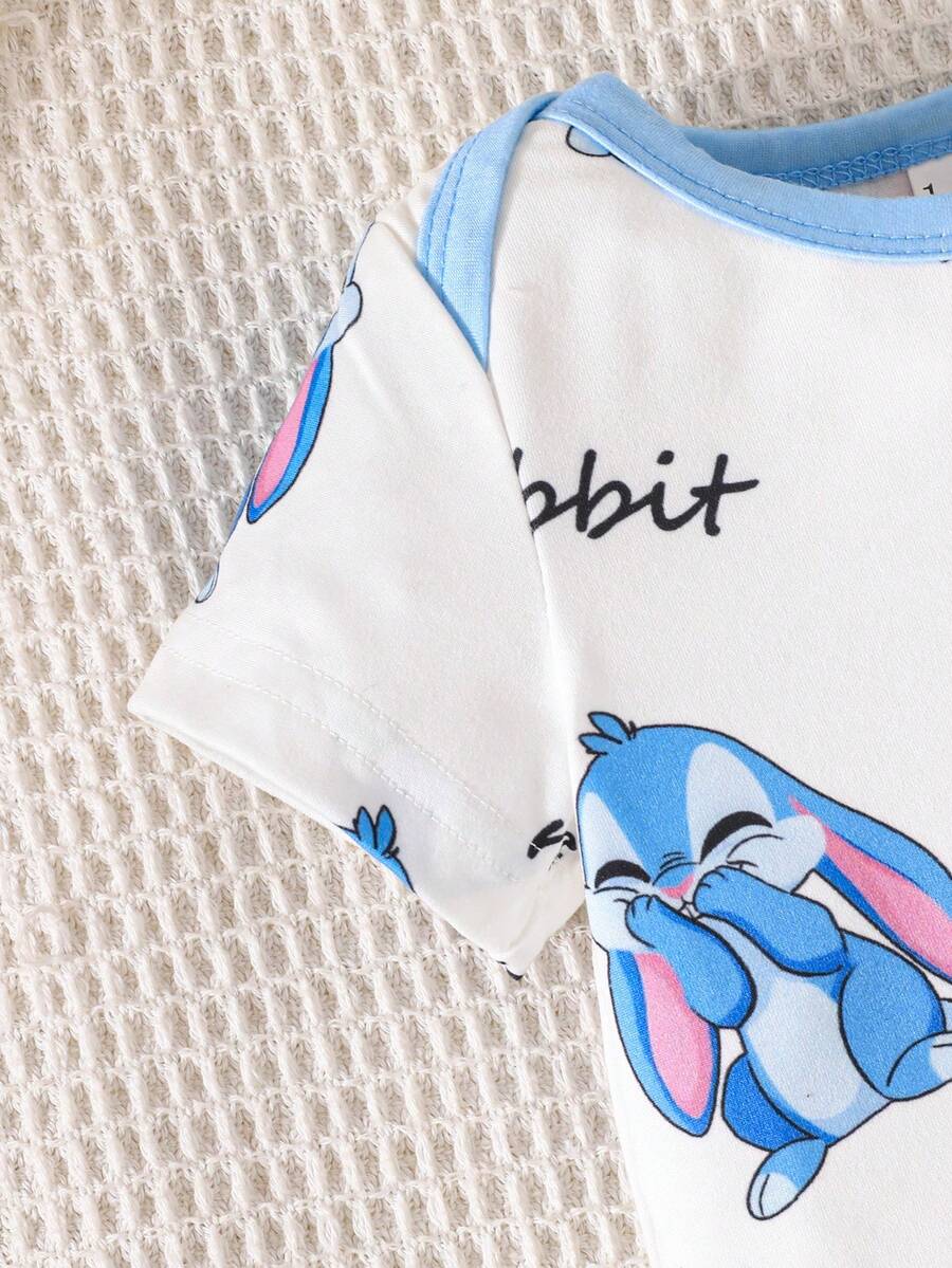 Infant Cute Duckling Graphic Short Sleeve Outfits Summer New Arrival Bodysuit