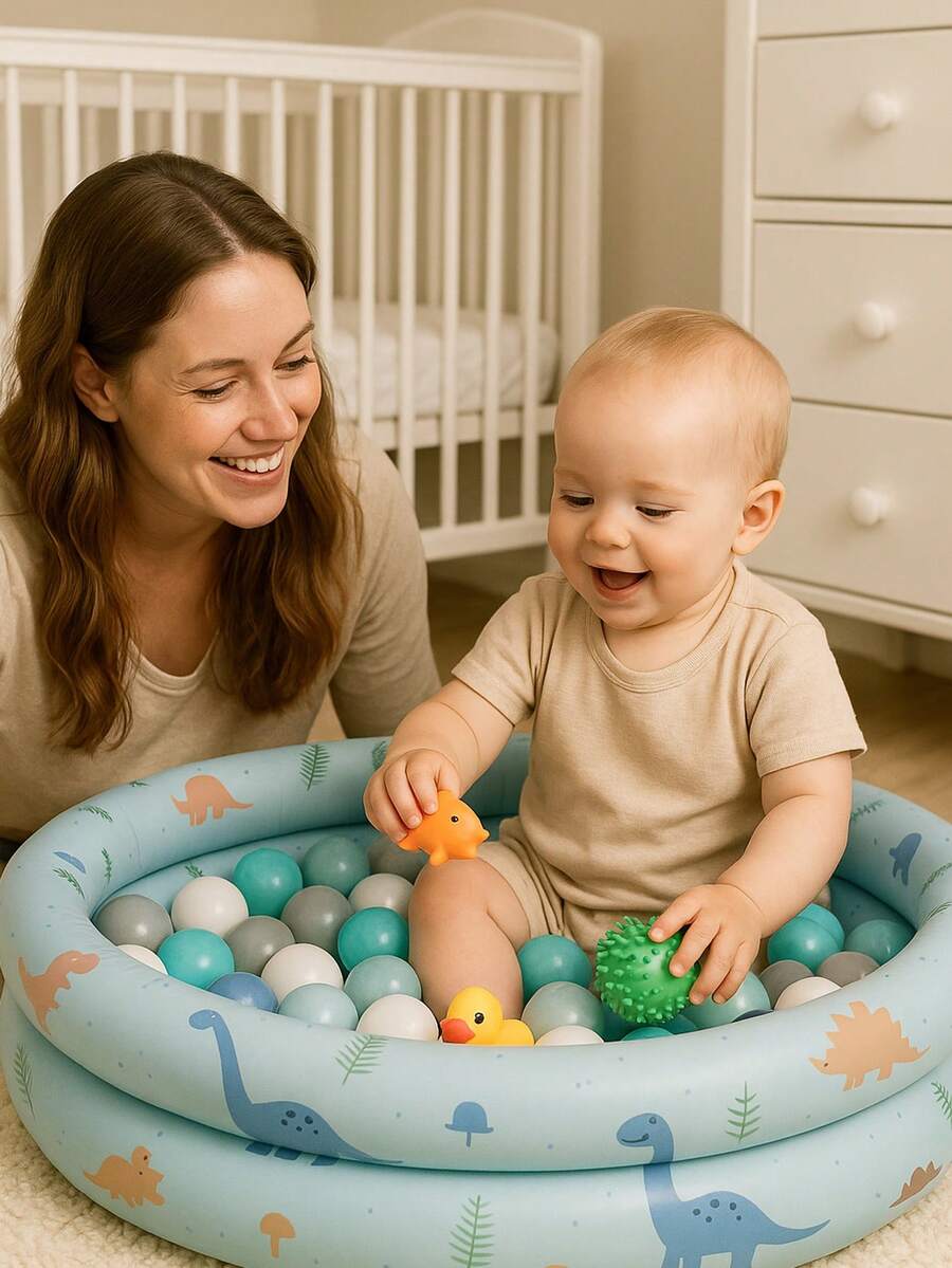 Portable Inflatable Baby Pool Soft Ring Bath Tub for Indoor Outdoor Water Play and Bathing