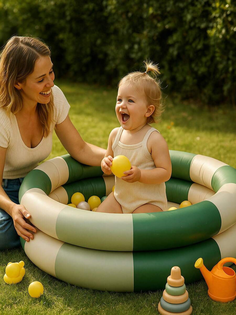 Portable Inflatable Baby Pool Soft Ring Bath Tub for Indoor Outdoor Water Play and Bathing