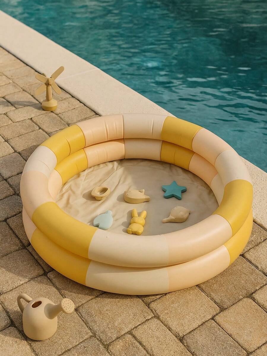Portable Inflatable Baby Pool Soft Ring Bath Tub for Indoor Outdoor Water Play and Bathing