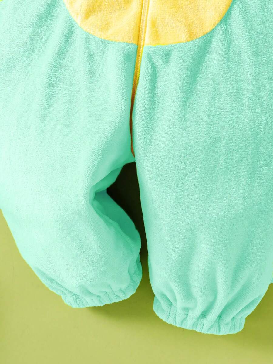 Plush 3D Dinosaur Jumpsuit for Cute Autumn and Winter Daily Wear