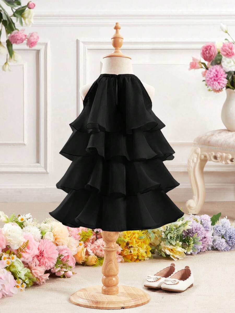 Toddler Girls Sleeveless Floral Sundress With Ruffle Detail Cute Party Wear