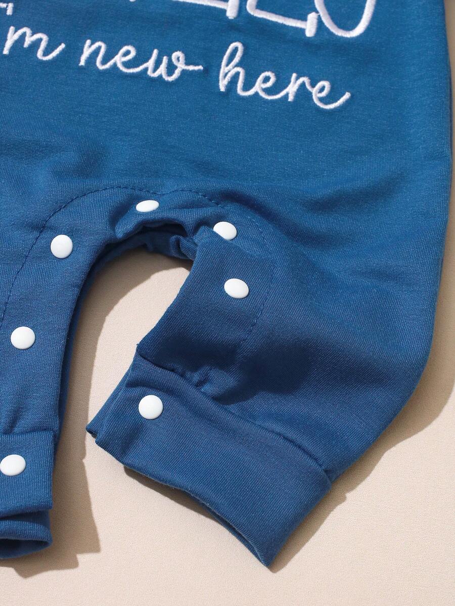 Baby Little Brother Embroidered Outfit Set for Photoshoots and Baby Shower Gifts