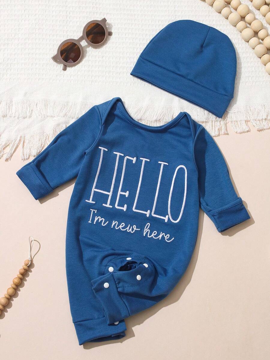 Baby Little Brother Embroidered Outfit Set for Photoshoots and Baby Shower Gifts