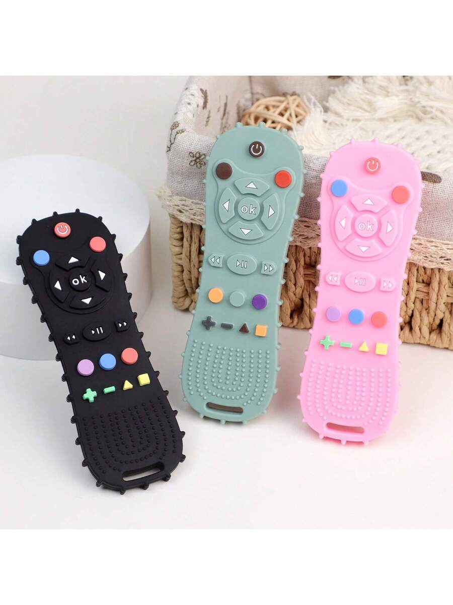2pcs Baby Silicone Game Controller Teething Toys Sensory Chew Toy Set for 6-12 Months
