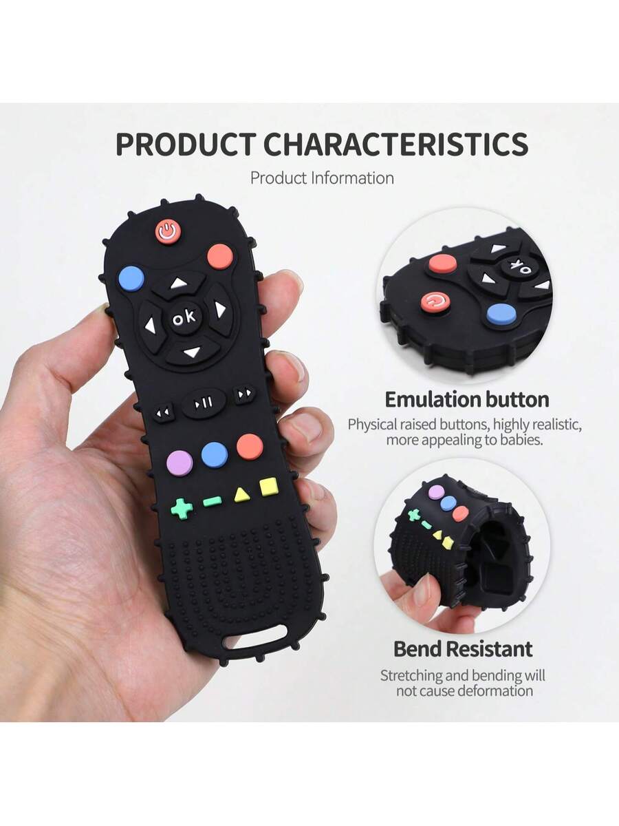 2pcs Baby Silicone Game Controller Teething Toys Sensory Chew Toy Set for 6-12 Months