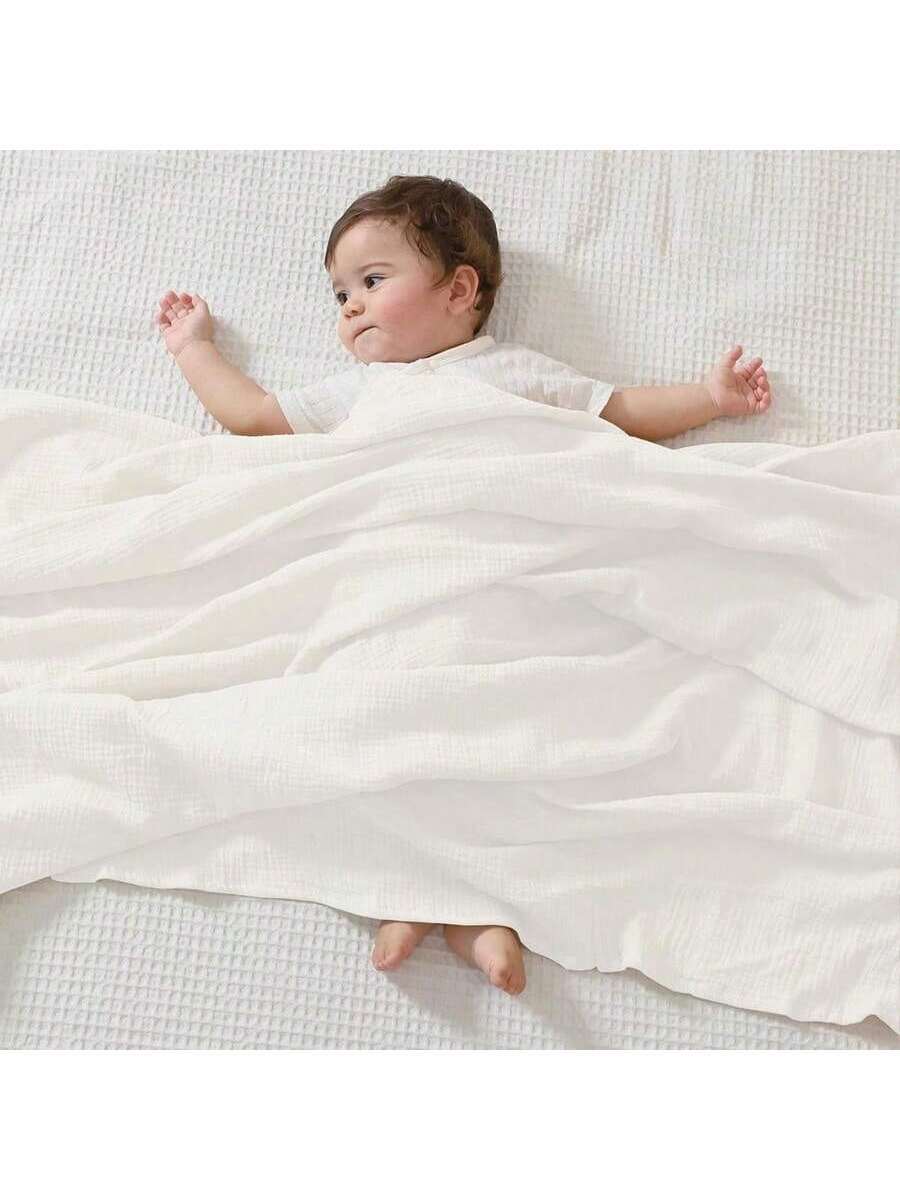 Baby Muslin Swaddle Blanket Lightweight Chiffon Newborn Receiving Blanket Windproof Baby Wrap