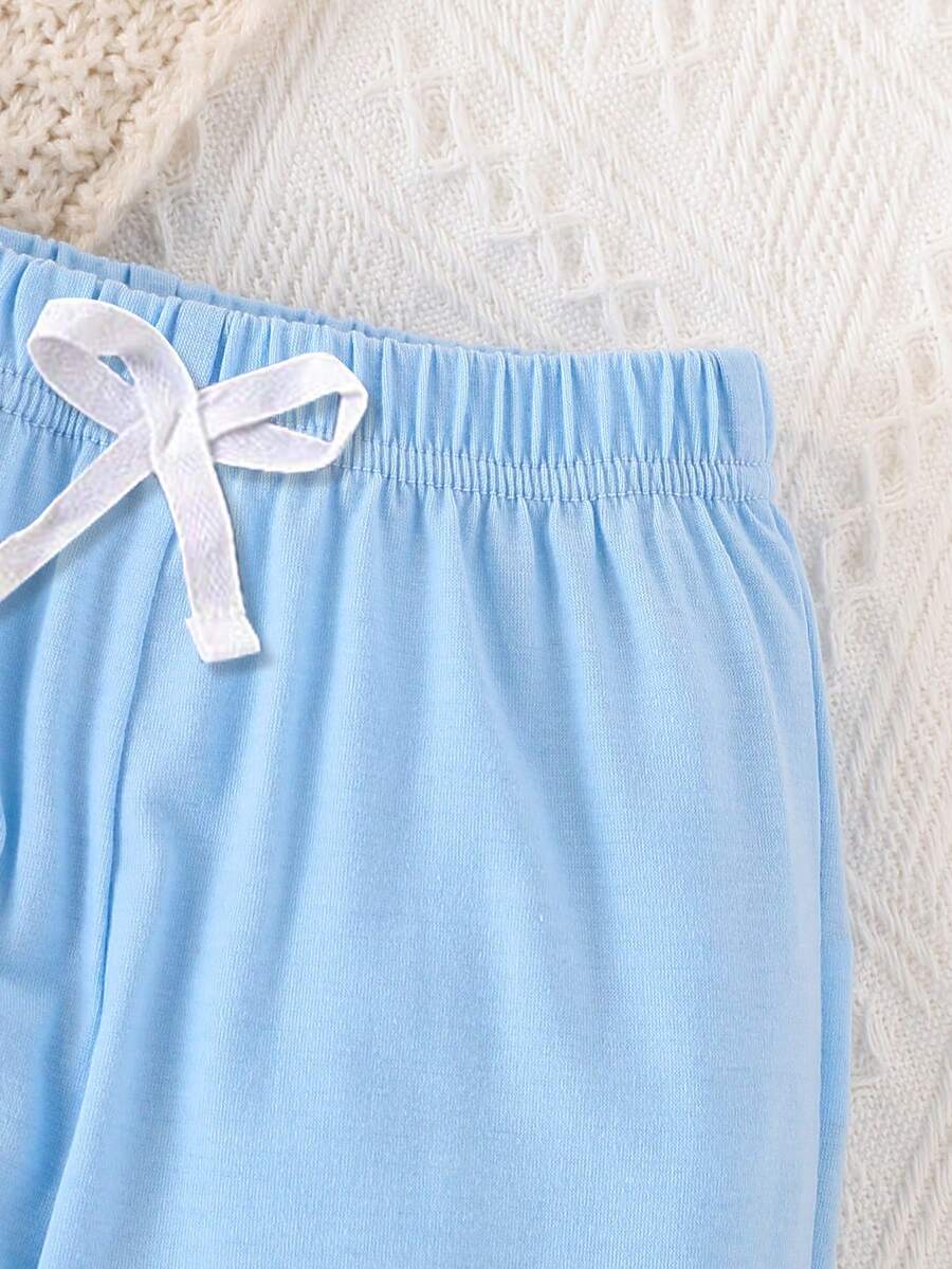 Cute Baby Boy Letter Print Bodysuit & Sweatpants Matching Set for Spring Summer