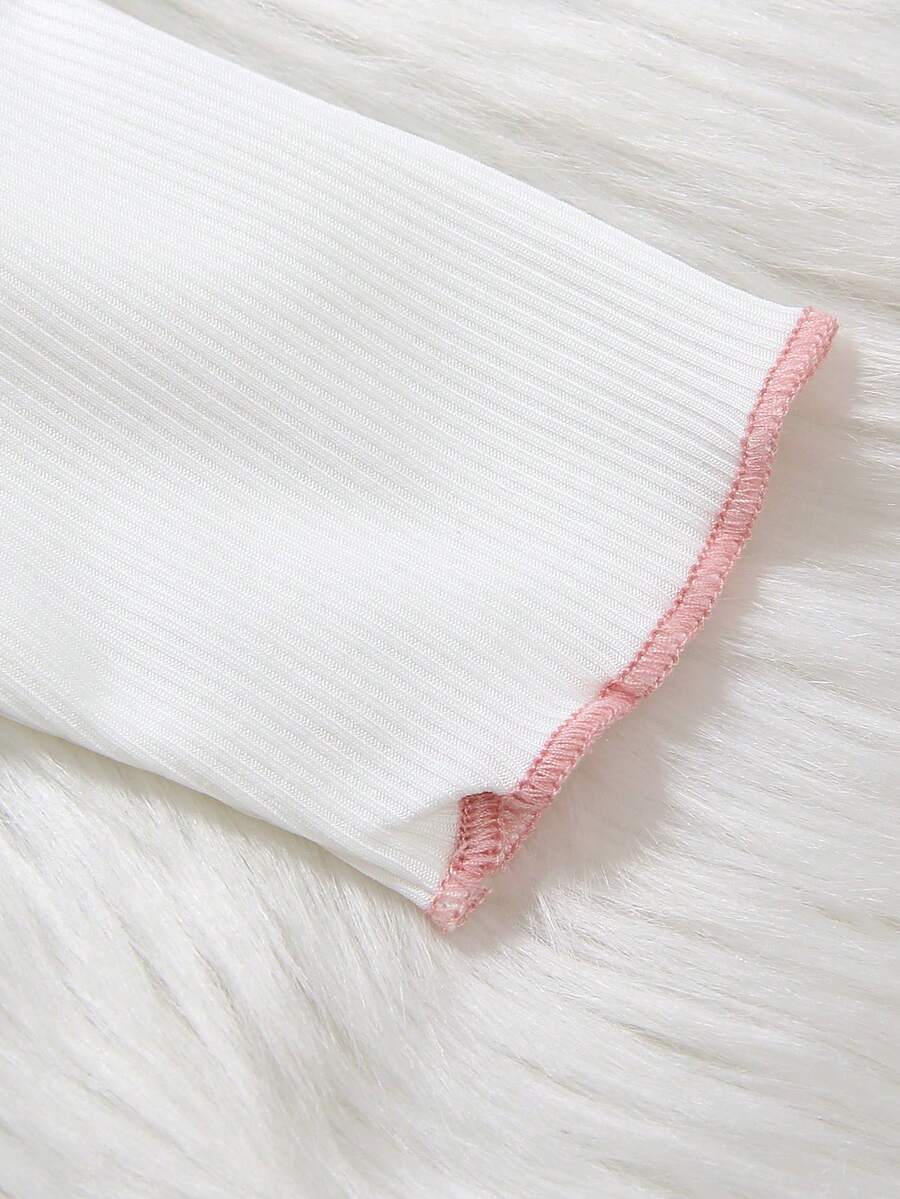Baby Pink Heart Knit Dress with 3D Bow for Cute Daily and Outdoor Wear