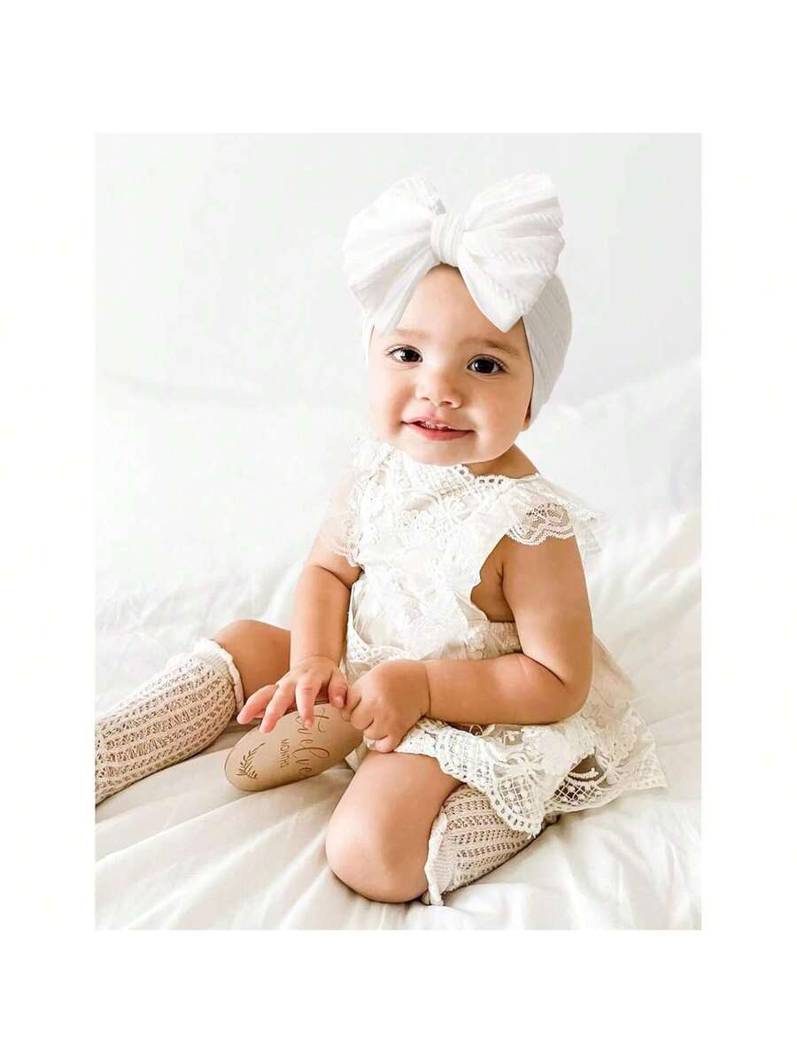 8pcs Handmade Baby Bow Headbands for Newborn and Toddler Daily Wear