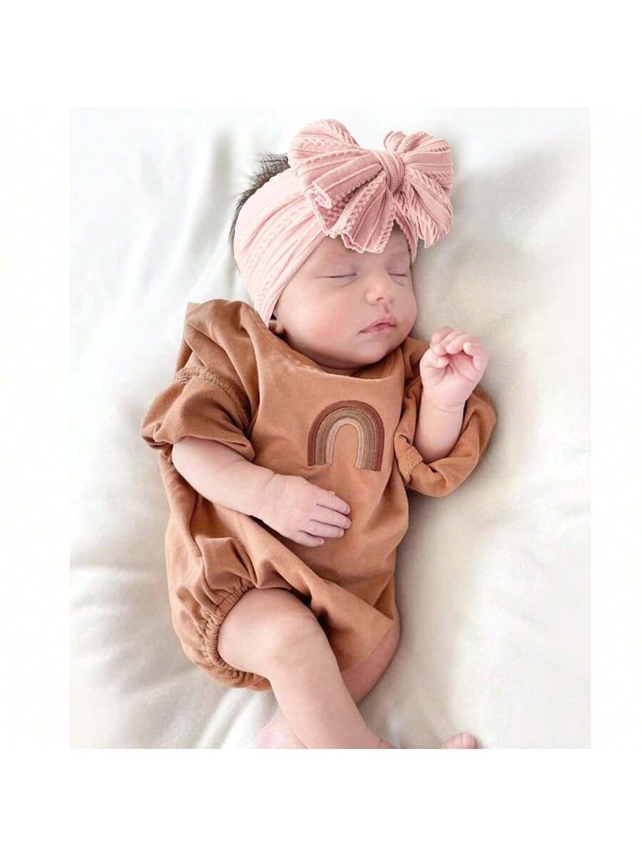 8pcs Handmade Baby Bow Headbands for Newborn and Toddler Daily Wear