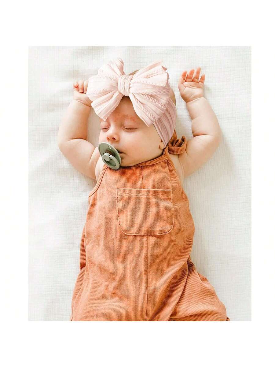 8pcs Handmade Baby Bow Headbands for Newborn and Toddler Daily Wear