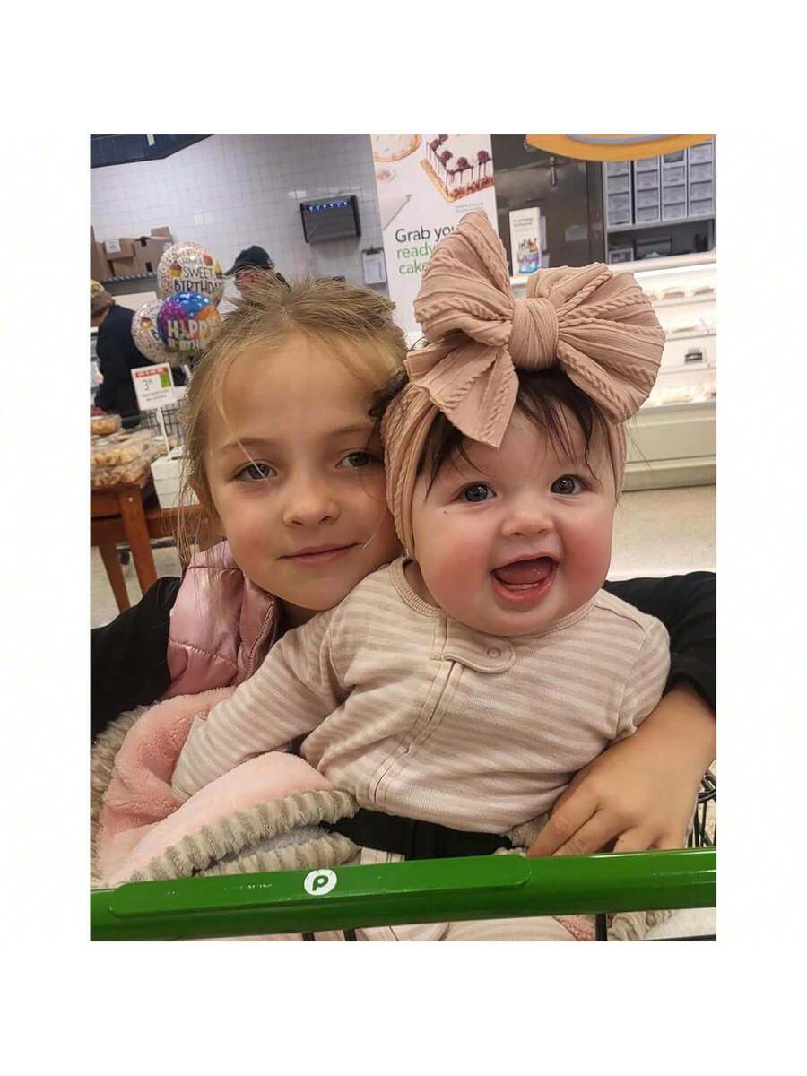 8pcs Handmade Baby Bow Headbands for Newborn and Toddler Daily Wear
