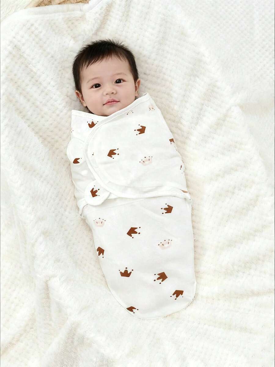 Newborn Swaddle Blanket Wearable Baby Swaddle Wrap Easy Change Receiving Blanket 0-3 Months