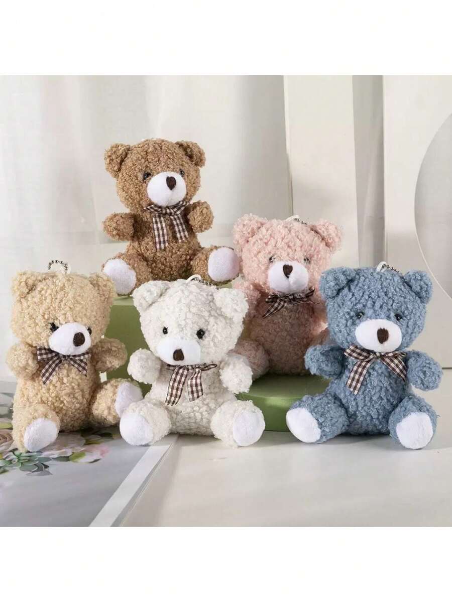 Cute Teddy Bear Plush Pendant Doll for Valentines and Holiday Decoration