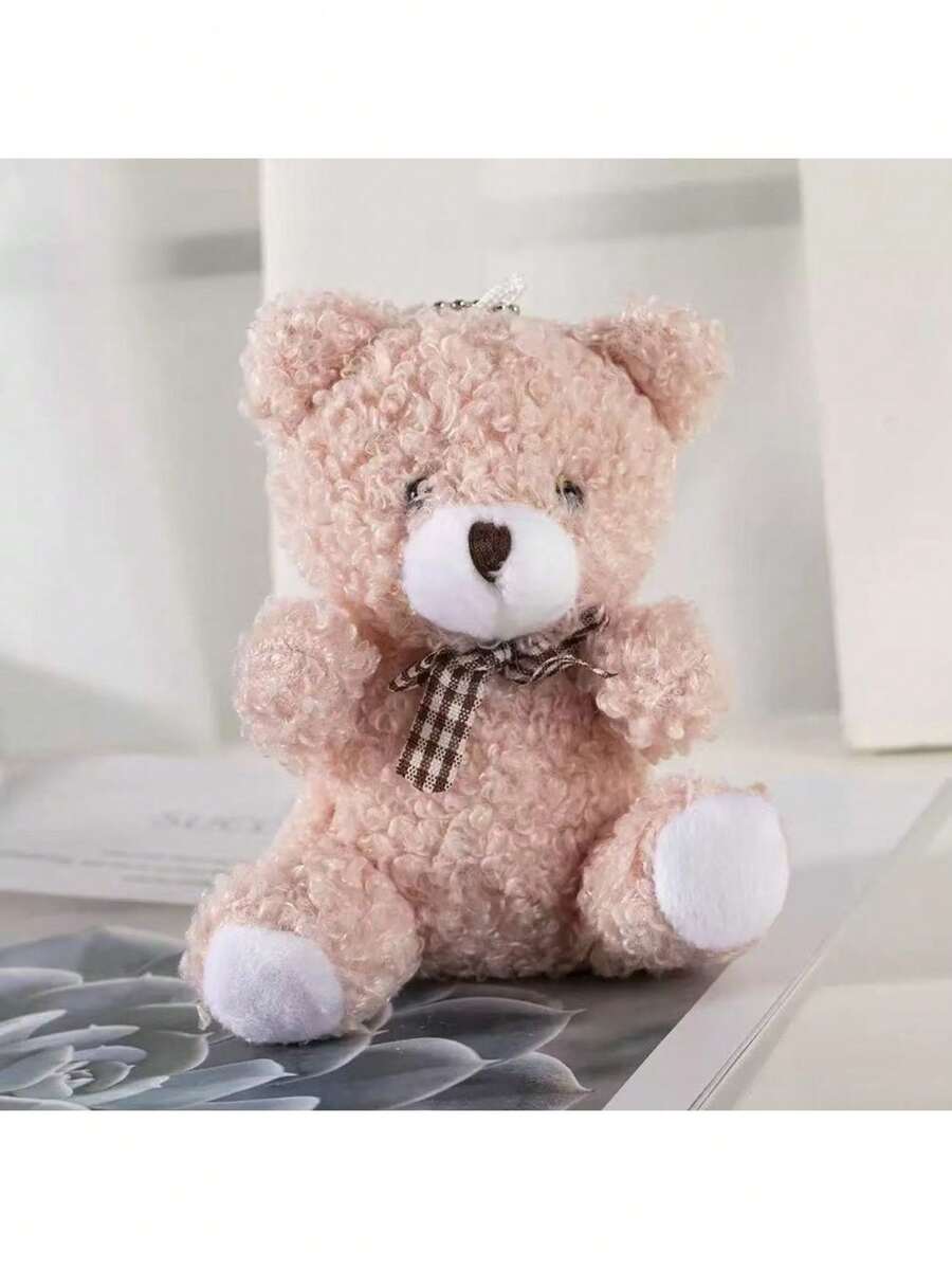 Cute Teddy Bear Plush Pendant Doll for Valentines and Holiday Decoration