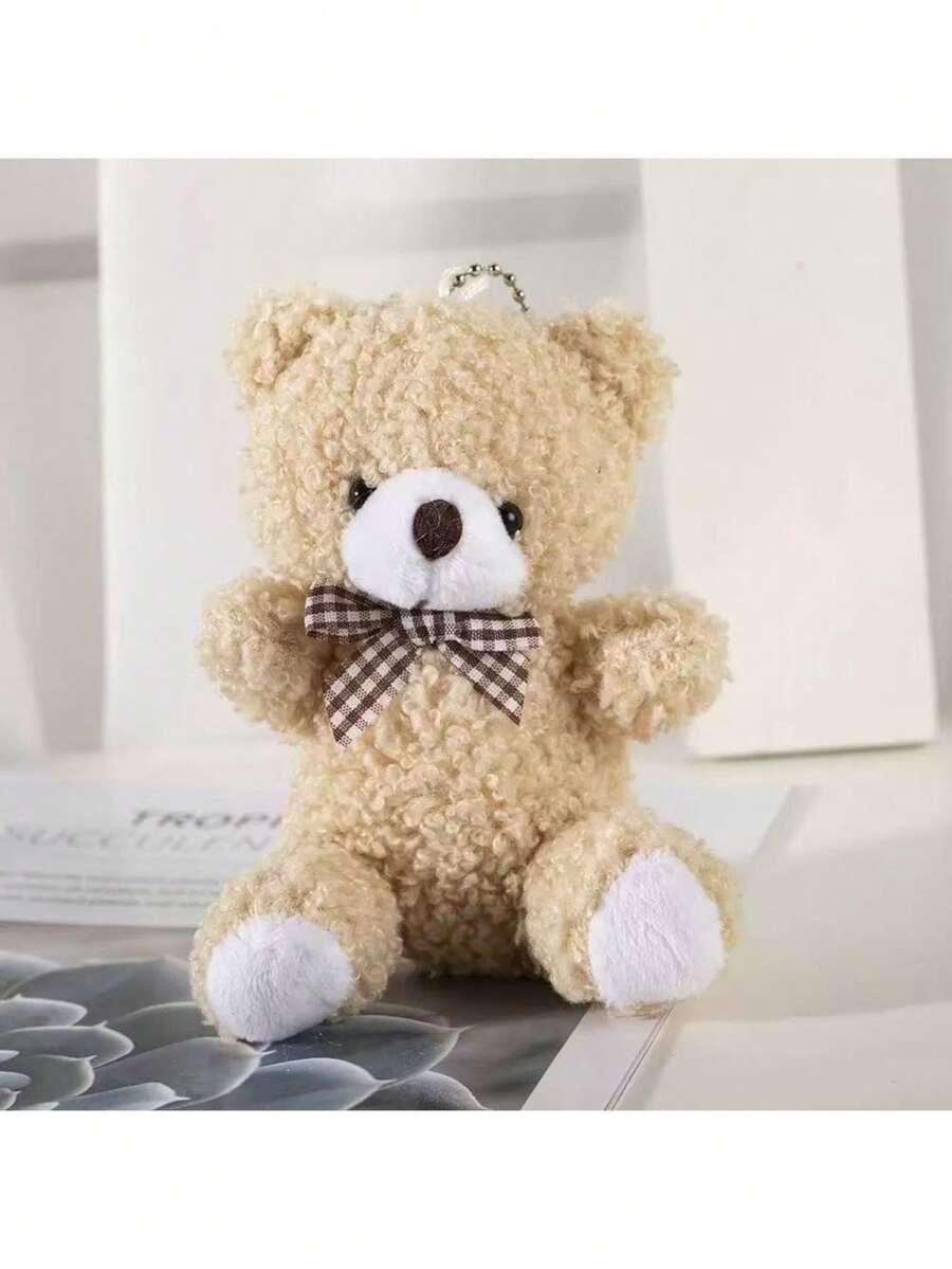 Cute Teddy Bear Plush Pendant Doll for Valentines and Holiday Decoration