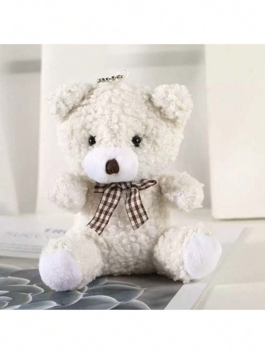 Cute Teddy Bear Plush Pendant Doll for Valentines and Holiday Decoration