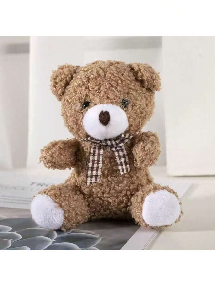 Cute Teddy Bear Plush Pendant Doll for Valentines and Holiday Decoration