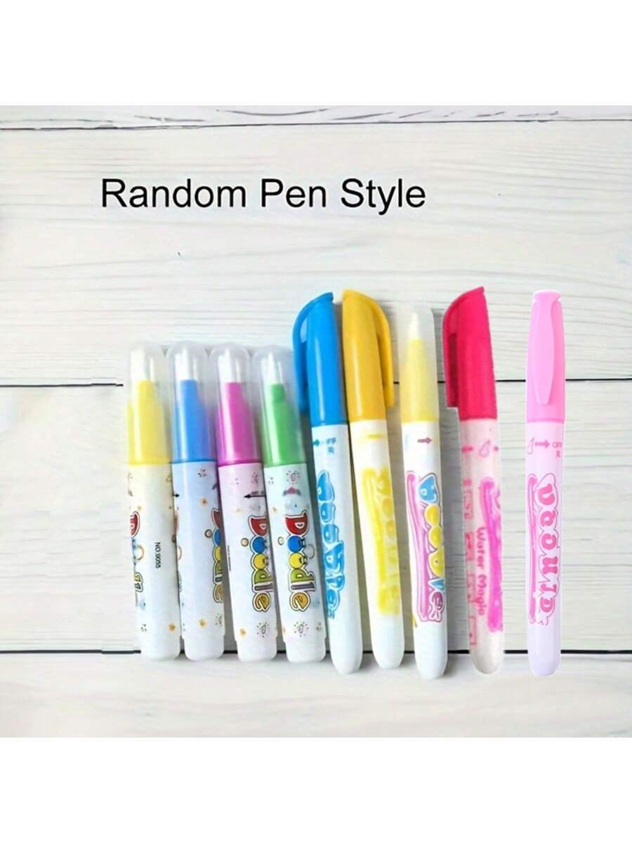 Reusable Magic Water Coloring Book For Kids With Refillable Water Pen Mess Free Drawing And Learning Activity Set 1/3PCS