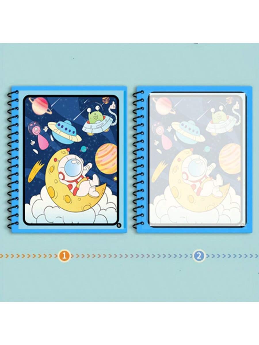 Reusable Magic Water Coloring Book For Kids With Refillable Water Pen Mess Free Drawing And Learning Activity Set 1/3PCS