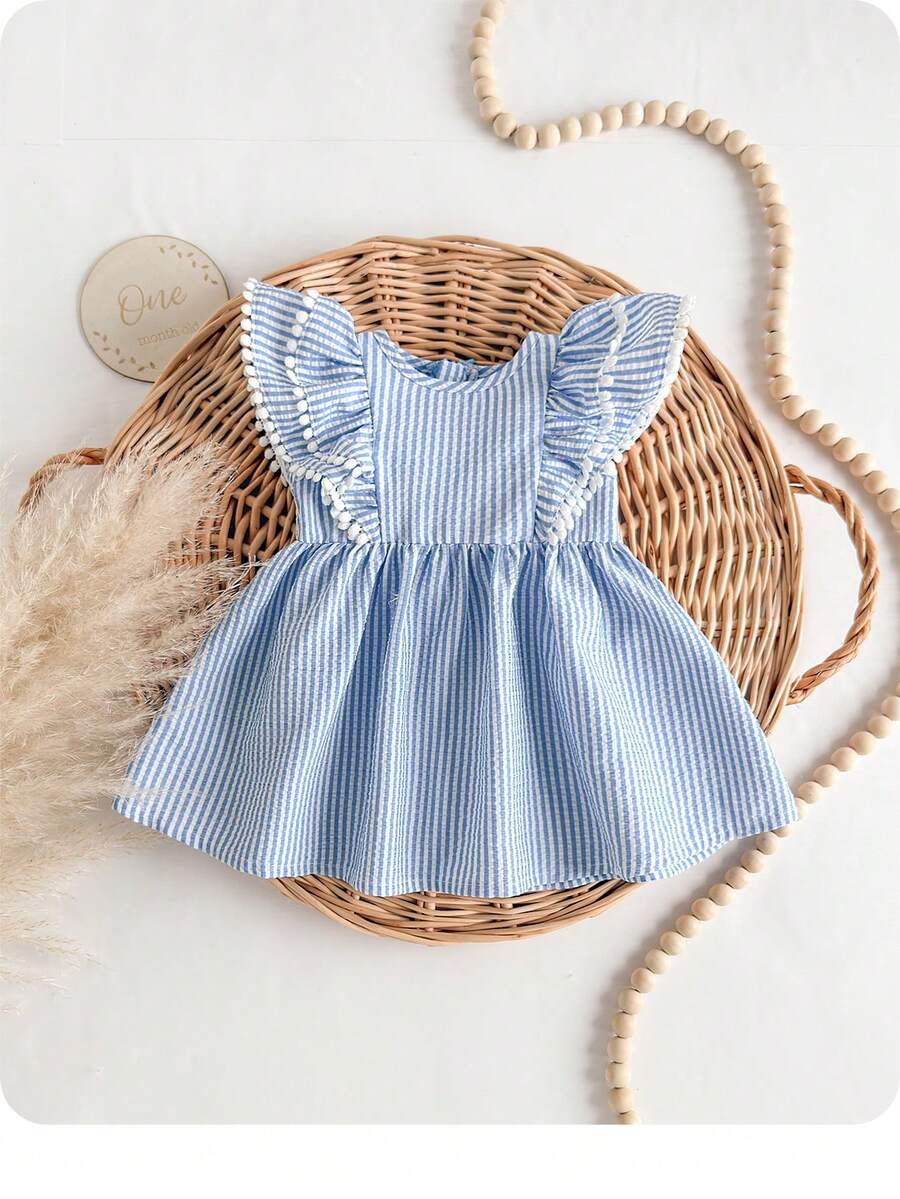Baby Red Ruffle Waist Dress for Cute Elegant Summer Wear