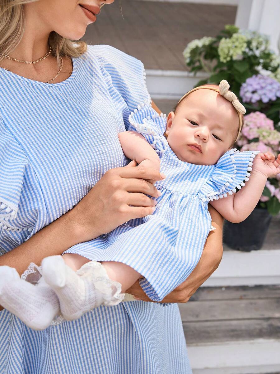 Baby Red Ruffle Waist Dress for Cute Elegant Summer Wear