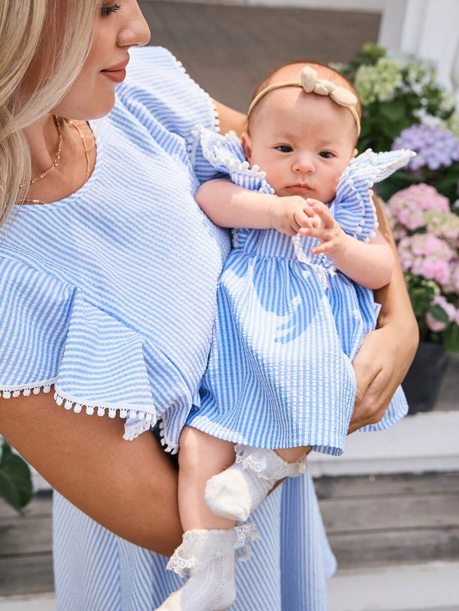 Baby Red Ruffle Waist Dress for Cute Elegant Summer Wear