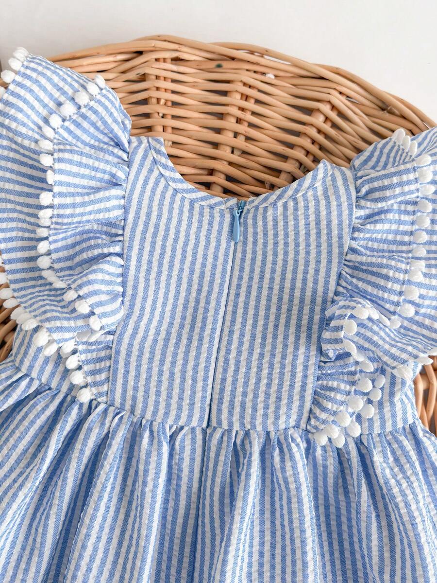 Cozy Pixies Floral Summer Dress - Contrast Color Bow & Waist Tie Detail