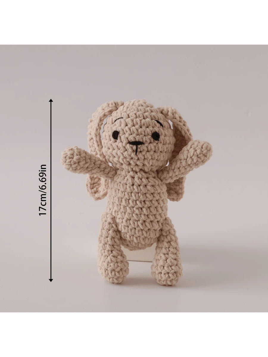 Handmade Woven Baby Rattle Toys Animal Shaped Interactive Gift Set
