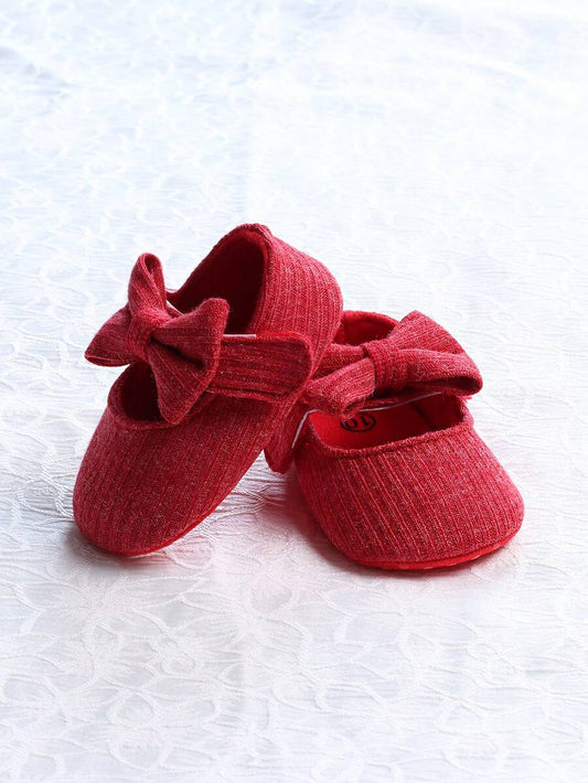 Cozy Woolen Cloth Princess Shoes for Girls - Cute Strap Design Soft Sole Autumn Shoes
