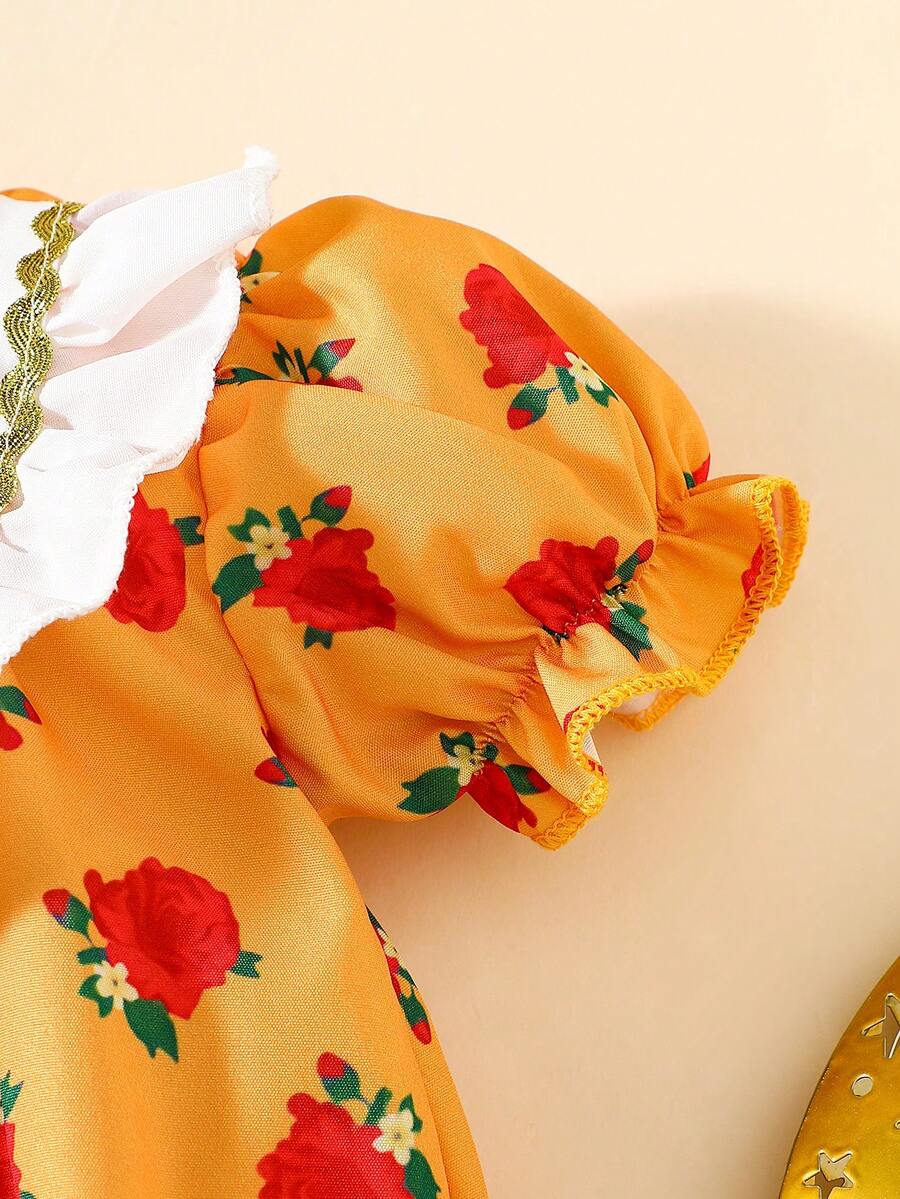 Baby Embroidered Puff Sleeve Dress for Cute Summer Outings and Photoshoots
