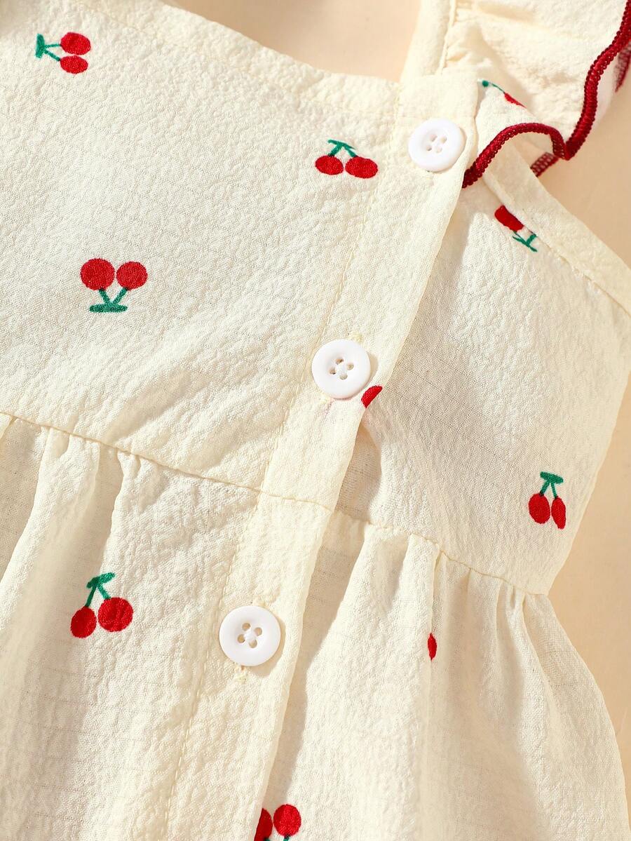 2PCS Baby Watercolor Floral Dress and Hairband Set for Cute Summer Outings
