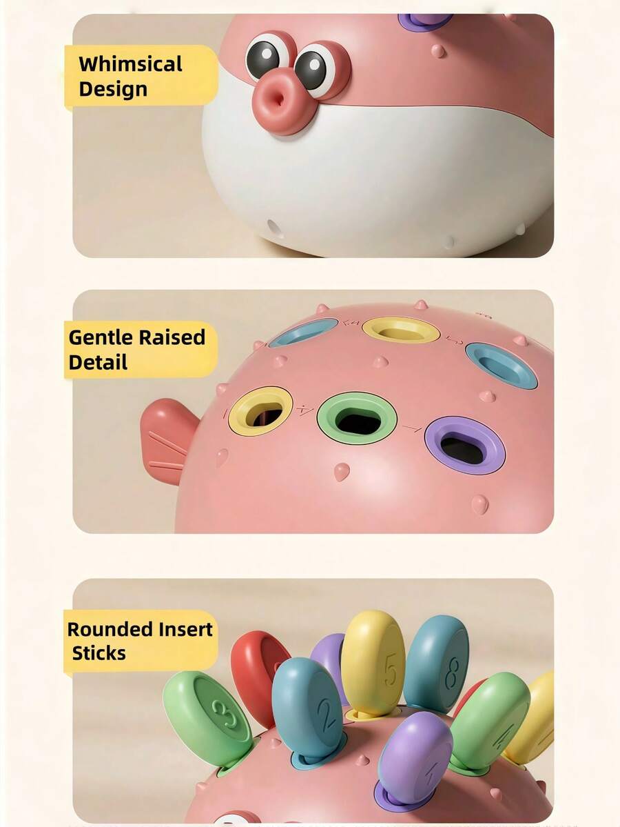 Montessori Hedgehog Stacking & Sorting Toy – Fine Motor Learning Game for Toddlers