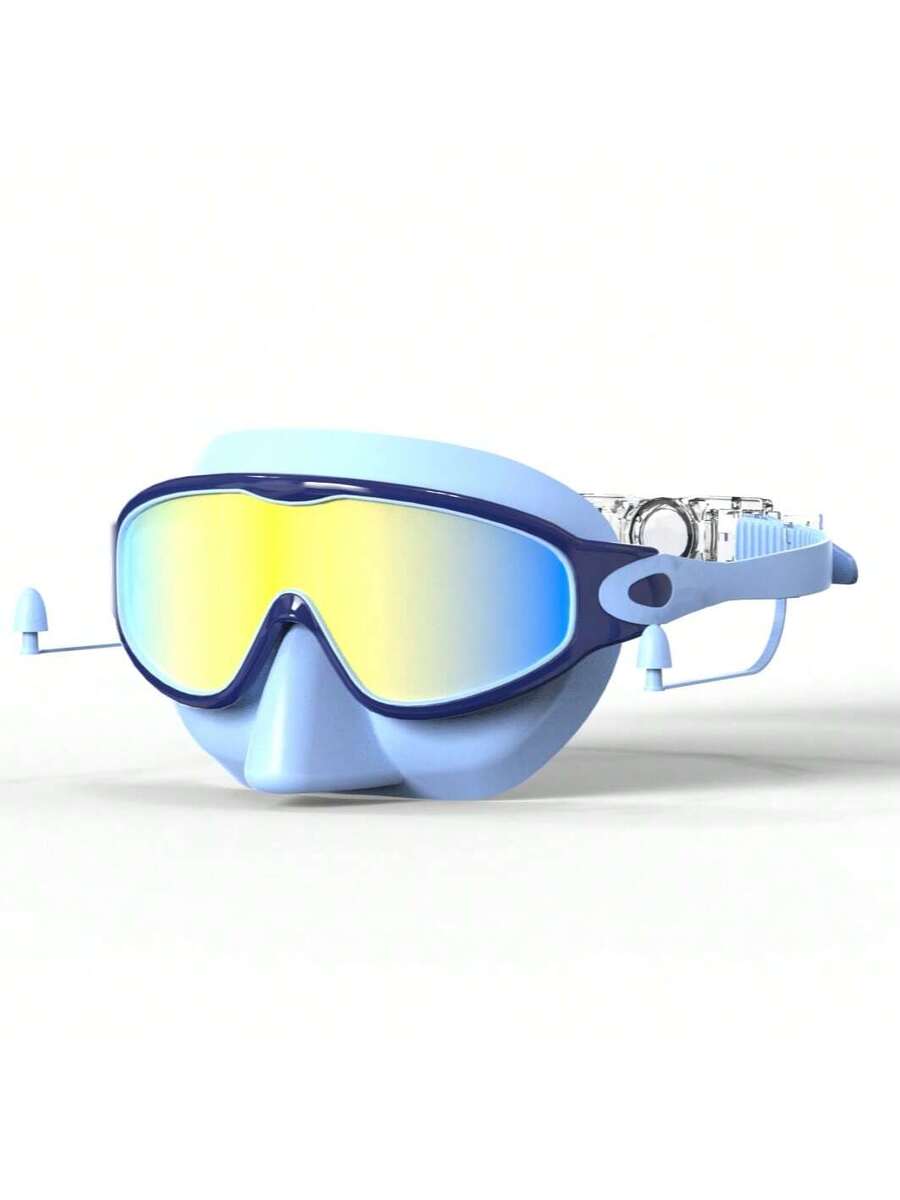 Kids Anti Fog Swimming Goggles with Nose Clip Waterproof Swim Glasses for Children Ages 4-15